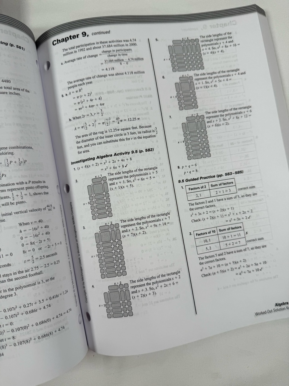 MCDOUGAL LITTELL Algebra 1 Student Textbook & Worked Out Solution Key Math Set - Picture 7 of 12